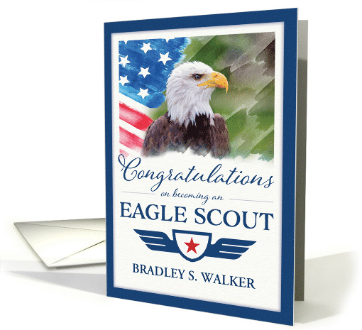 Cusom Front, Eagle Scout Award Congratulations card (1598536)