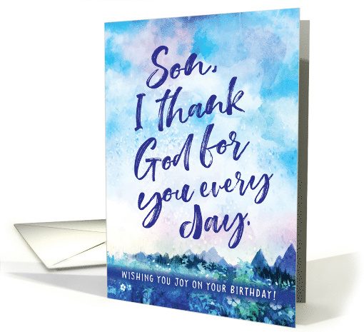 Happy Birthday, Son, I Thank God for you Every Day card (1608184)