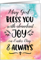 Happy Easter, Religious, May God Bless You with Joy on Easter card