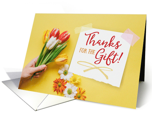 Thanks for the Gift with Tulip Bouquet card (1609798)