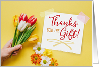 Thanks for the Gift with Tulip Bouquet card