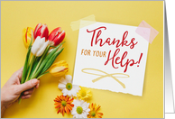 Thanks for Your Help with Tulip Bouquet card