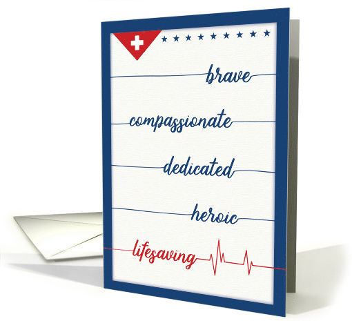 Doctor or Nurse COVID-19 Fight Thanks, Brave, Heroic, Lifesaving card