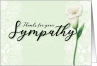 Sympathy Thanks, Thanks for Sympathy with Lily and Lace Border card