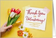 Thank you for Volunteering with Tulip Bouquet card