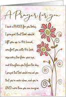 Encouragement Religious I Said a Prayer for You Today card