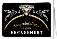 Congratulations on your Engagement with Diamond Ring card