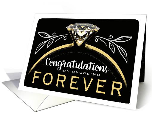 Congratulations on Choosing Forever with Diamond Ring card (1659048)