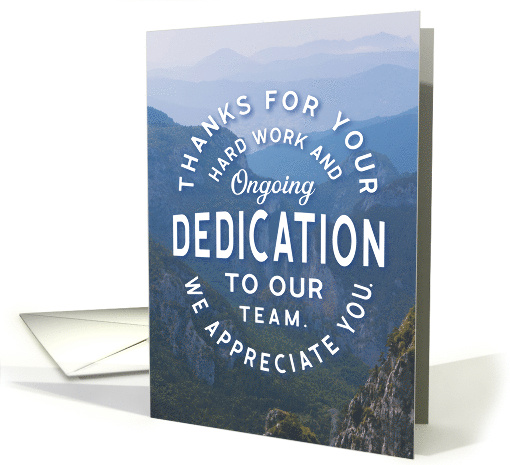 Employee Thanks for Your Hard Work and Ongoing Dedication card