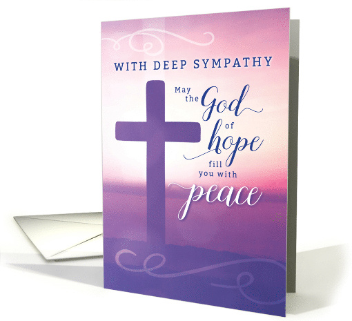 Sympathy Religious May the God of Hope Fill You with Peace card