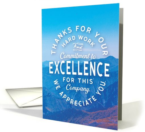 Employee Thanks for Your Hard Work and Commitment to Excellence card