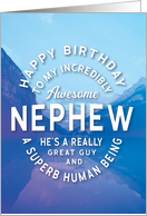 Nephew Great GUY Birthday My Incredibly Awesome Nephew card