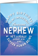 Nephew Great KID Birthday My Incredibly Awesome Nephew card