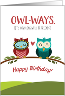 Friend Birthday We’ll OWLWAYS be Friends card