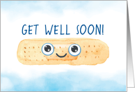 Get Well Soon with Smiling Watercolor Bandage card