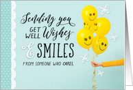 Sending You Get Well Wishes & Smiles From Someone Who Cares card