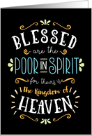 BLESSED are the POOR...