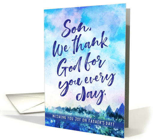 Happy Father's Day Son WE Thank God for you Every Day card (1685020)