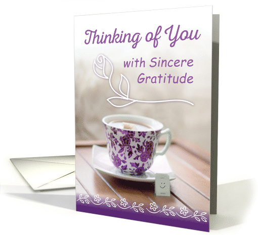 Friendship Thanks Thinking of You with Sincere Gratitude card