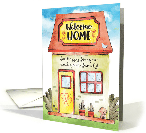 New Home Congratulations Welcome Home with Watercolor... (1694192)