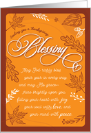 Thanksgiving Blessing May God Fill You With Joy Love and Peace card