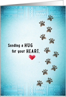 Sending A Hug for your Heart Dog Loss Sympathy card