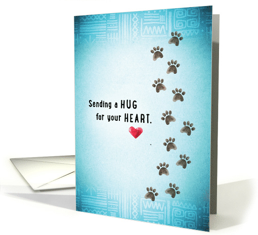 Sending A Hug for your Heart Cat Loss Sympathy card (1725516)