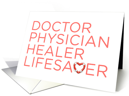 Doctor Thanks Physician Healer Lifesaver with Buoy Illustration card