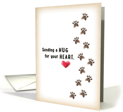 Sending A Hug for your Heart Dog Loss Sympathy card (1729650)