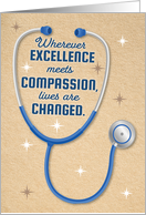 Happy Doctors Day Wherever Excellence Meets Compassion Lives Change card