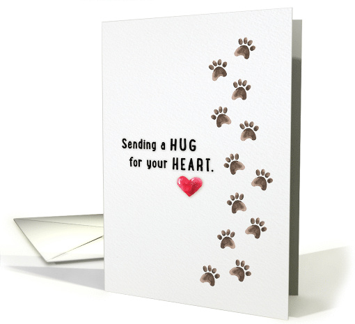 Sending A Hug for your Heart Dog Loss Sympathy card (1737444)