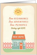New Home Congratulations New BEGINNINGS MEMORIES ADVENTURES card