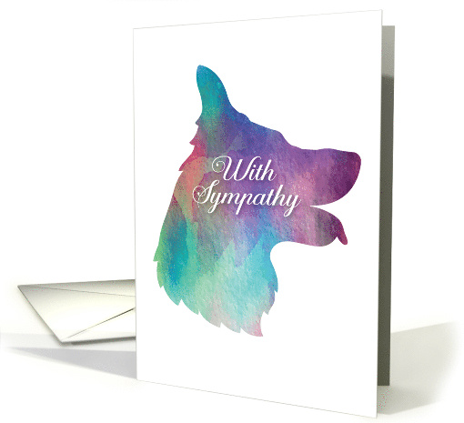 With Sympathy for Loss of Pet Dog with Watercolor Silhouette card