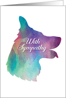 With Sympathy for Loss of Pet Dog with Watercolor Silhouette card