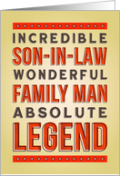 Brother in Law Birthday Wonderful Family Man Absolute Legend card