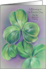Custom Name St. Patricks Day Blessing Shamrock Clover Anderson card