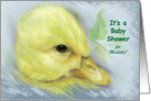 Personalized Baby Shower Invitation Cute Yellow Duckling Pastel card