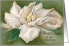 Custom Wedding Anniversary White Gardenia Soft Pastel card