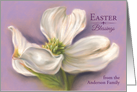 Custom Easter Blessings Dogwood Pastel From Our Home to Yours card