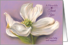 Custom Thank You for Help and Support White Dogwood Flower Pastel card