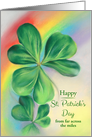 Shamrocks and Rainbow Custom St. Patricks Day from Across the Miles card