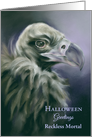 Custom Halloween Spooky Vulture Bird Portrait Artwork card