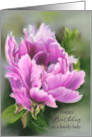 Custom Birthday for Her Pretty Pink Peony Flower Pastel Artwork card