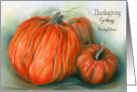 Thanksgiving Neighbor Autumn Pumpkin Patch Art Personalized card