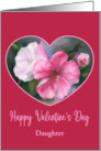 Valentine for Daughter Pink Quince Flowers Pastel Floral Art Custom card
