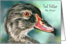 Feel Better Friend Wood Duck Bird Wildlife Art Personalized card