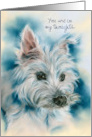 Thinking of You White West Highland Terrier Dog Portrait Personalized card