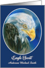 Congratulations Eagle Scout Custom Name Bald Eagle Blue A card