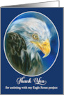 Custom Thank You for Assistance Scout Project Bald Eagle Blue card