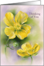 Thinking of You Buttercups Yellow Wildflowers Art Custom card